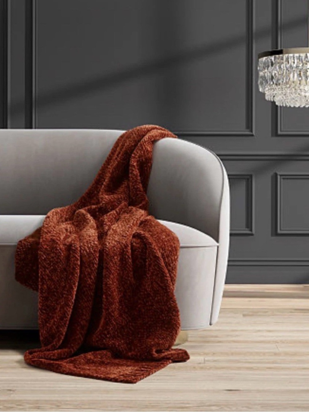 Luxurious Rust Throw Blanket – Ultra-Soft Cozy Layer bin eb